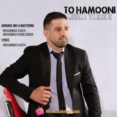 دانلود آهنگ رضا طالبی به نام تو همونی + متن آهنگ